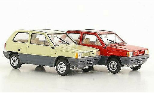 Fiat Panda Coffret 1/43 Brumm 2er-Set: 30 beige e 45 rosso 1980 modellini auto