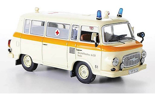Barkas B1000 secours 1/43 IST Models Krankentransport Deutsches rotes Kreuz der DDR 1963 modellini auto
