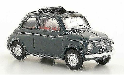 Fiat 500 D 1/43 Brumm grigio geoffnetes tetto pieghevole 1960 modellini auto