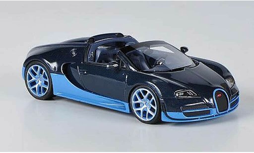 Bugatti Veyron Vitesse 1/43 Look Smart Grand Sport 16.4 Carbonoptik/blu/blu 2012 modellini auto