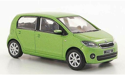 Skoda Citigo 5 portes 1/43 Abrex verde 5- 2012 modellini auto