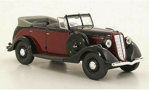 Gaz M1 Phaeton 1/43 Nash Avtoprom rosso/nero geoffnetes capote modellini auto