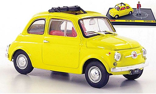 Fiat 500 Classique 1/43 Brumm giallo Lupin ''Wante- Lupin the 3rd'' modellini auto