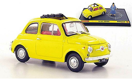 Fiat 500 Classique 1/43 Brumm giallo Goemon ''Wante- Lupin the 3rd'' modellini auto