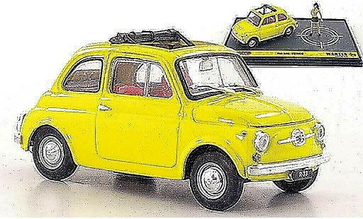 Fiat 500 Classique 1/43 Brumm giallo Fujiko ''Wante- Lupin the 3rd'' modellini auto