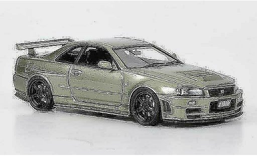 Nissan Skyline R34 1/43 HPI GT-R Nismo Z-Tune grigioverde modellini auto