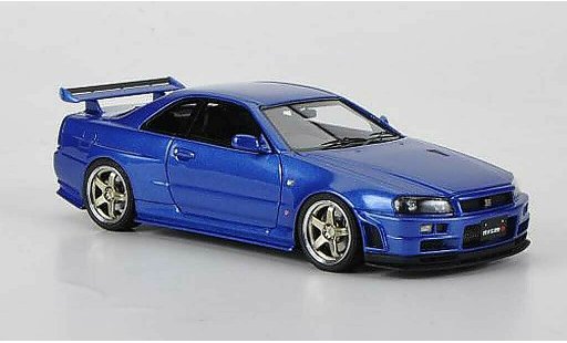 Nissan Skyline R34 1/43 HPI GT-R S-tune blu RHD modellini auto