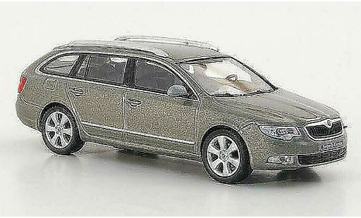 Skoda Superb 2009 1/43 Abrex II Combi grigiobeige modellini auto