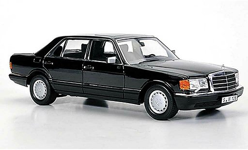 Mercedes 560 Base 1/18 Norev (W126) nero 1985 modellini auto
