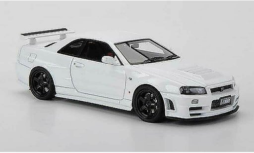 Nissan Skyline R34 1/43 HPI GT-R Nismo Z-tune bianco RHD modellini auto