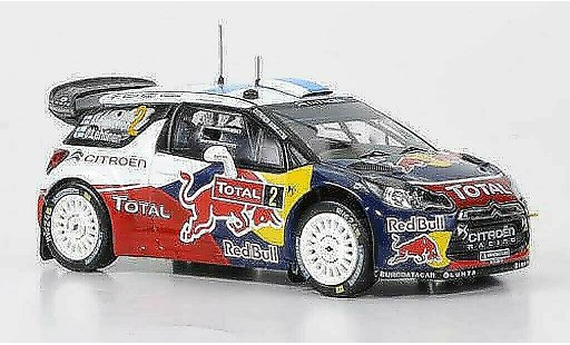 DS Automobiles DS3 WRC 2012 1/43 IXO No.2 Red Bull Hirvonen/Lehtinen Rally Monte Carlo modellini auto