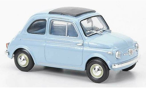 Fiat 500 Nuova 1/43 Brumm blu geschl. tetto pieghevole un2 Figuren 1959 modellini auto