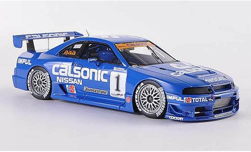Nissan Skyline R33 1/43 HPI GT-R No.1 Calsonic K.Hoshino / M.Kageyama JGTC Mine 1995 modellini auto