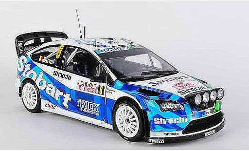 Ford Focus RS WRC 1/18 Sun Star No.8 F.Duval / E.Chevaillier Rally Monte Carlo 2008 modellini auto