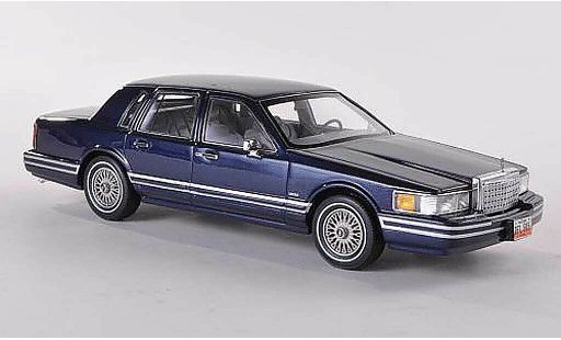 Lincoln Town Car 1990 1/43 Neo blu modellini auto