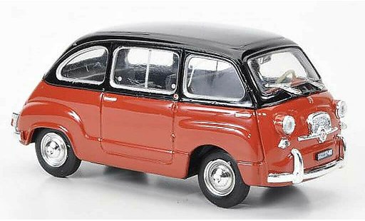 Fiat 600 Multipla 1/43 Brumm D orange/nero 1960 modellini auto