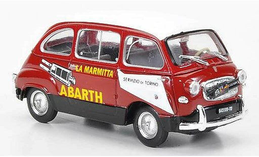 Fiat 600 Multipla 1/43 Brumm D Abarth rosso/bianco La Marmitta 1960 modellini auto