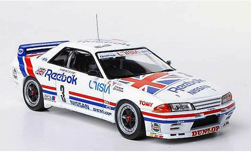 Nissan Skyline R32 1/43 HPI GT-R () No.3 Reebok Hasemi Motor Sport M.Hasemi / A.Olofsson JTC Tukuba 1991 modellini auto
