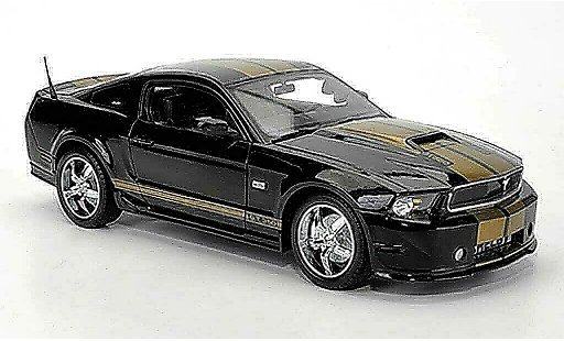 Shelby GT 350 2012 1/18 Shelby Collectibles nero avec goldenen bandes modellini auto