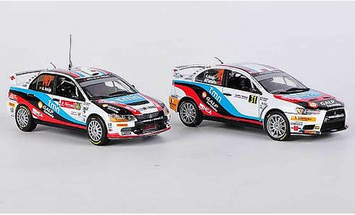 Mitsubishi Lancer Evolution IX 1/43 Vitesse WRC Champion Boxset 2009/2010 A.Araujo/M.Ramalho modellini auto