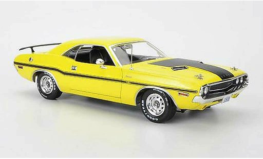 Dodge Challenger 1970 1/18 Greenlight R/T giallo/opaconero NCIS modellini auto