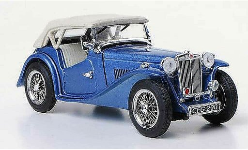 MG TC Base 1/43 Vitesse blu RHD modellini auto