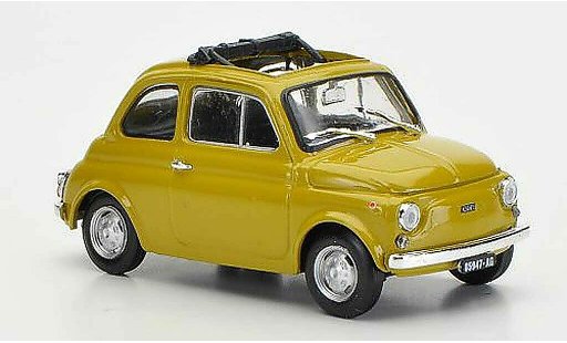 Fiat 500 R 1/43 Brumm senf ge?ffnetes tetto pieghevole 1972 modellini auto