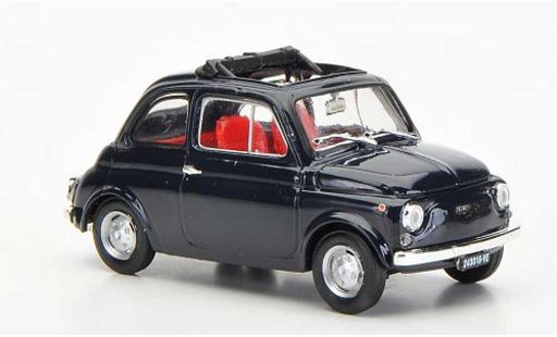 Fiat 500 R 1/43 Brumm blu ge?ffnetes tetto pieghevole 1972 modellini auto