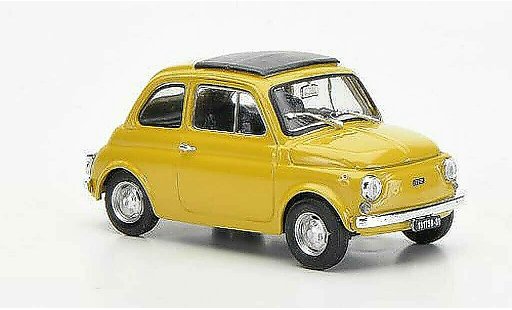 Fiat 500 R 1/43 Brumm beige chiusoes tetto pieghevole 1972 modellini auto