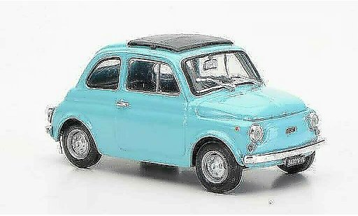 Fiat 500 R 1/43 Brumm turchese chiusoes tetto pieghevole 1972 modellini auto