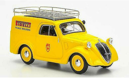 Fiat 500 B 1/43 Brumm Furgoncino Pirelli Filiale di Bologna Assistenza Mille Miglia 1950 modellini auto