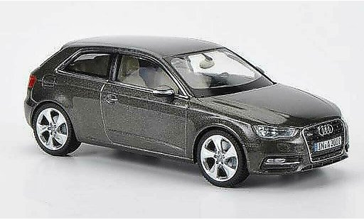 Audi A3 berline 1/43 Schuco grigio marrone 2012 modellini auto