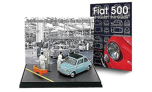 Fiat 500 Nuova 1/43 Brumm Mini-Diorama unBuch: blu 1959 ave2 Figuren + ''- la Guida / the Guide'' modellini auto