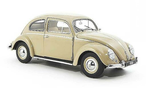 Volkswagen Kafer Base 1/18 Autoart beige 1955 modellini auto