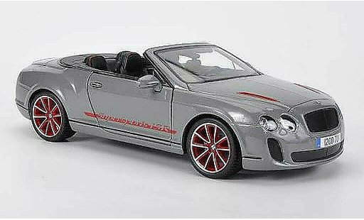 Bentley Continental Supersports Convertible ISR 1/18 Burago Convertibile grigio Sondermodell modellini auto