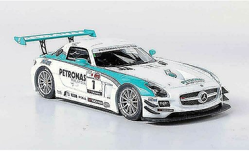 Mercedes SLS GT3 1/43 Ebbro AMG No.1 Petronas Syntium N.Taniguchi / F.Hairuman / D.Ang / M.Yanagida Super Taikyu 2012 modellini auto