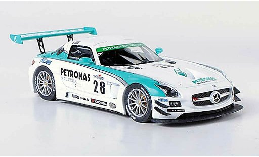 Mercedes SLS GT3 1/43 Ebbro AMG No.28 Petronas Syntium M.Moh / T.Kataoka / J.Lester / R.Ritchie Super Taikyu 2012 modellini auto