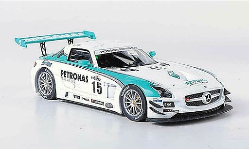 Mercedes SLS GT3 1/43 Ebbro AMG No.15 Petronas Syntium T.Kataoka / F.Hairuman / B.Schneider 12h Merdeka 2011 modellini auto
