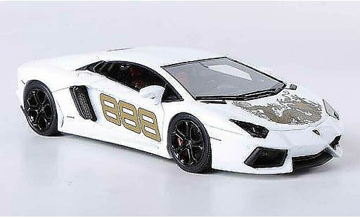 Lamborghini Aventador LP700-4 1/43 Look Smart No.888 bianco con Drachen-Dekor modellini auto