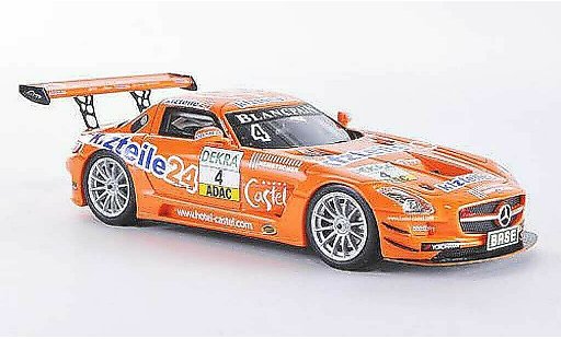 Mercedes SLS GT3 1/43 Schuco AMG No.4 kfzteile24 MS Racing Team Stoll / Dobitsch ADAC GT Masters-Saison 2012 modellini auto