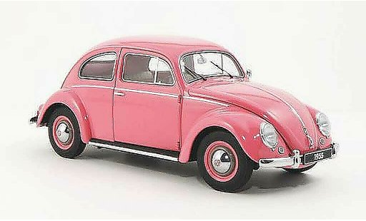 Volkswagen Kafer Base 1/18 Autoart rosa 1955 modellini auto