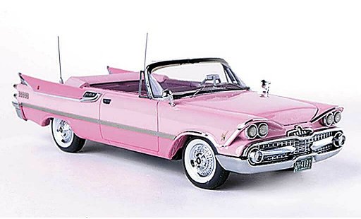 Dodge Custom Royal Lancer Cabriolet 1/43 American Excellence Convertibile rosa/rosa limitata Auflage 500 pezzo 1959 modellini auto