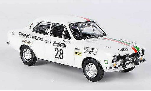 Ford Escort MK1 1/43 Trofeu Mexico No.28 Withers of WinsWelsh Rally 1972 Hill/Wood modellini auto