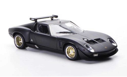Lamborghini Miura Jota 1/43 FrontiArt SVR opaco nero 1972 modellini auto