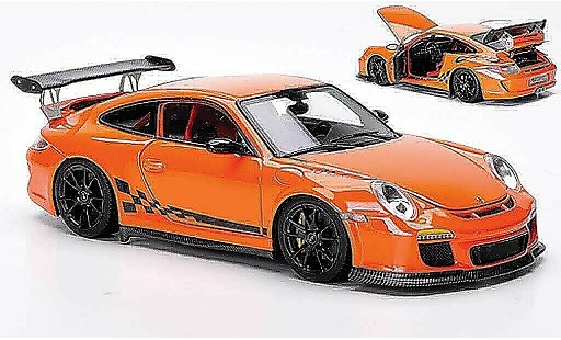 Porsche 911 GT3 RS 1/43 FrontiArt 2010 orange/nero modellini auto