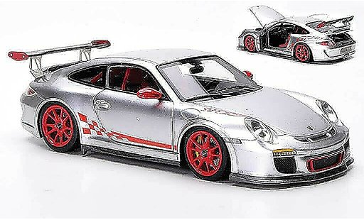 Porsche 911 GT3 RS 1/43 FrontiArt 2010 grigio/rosso modellini auto
