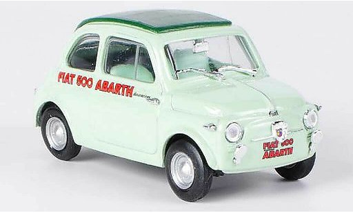 Fiat 500 Abarth 1/43 Brumm verde/verde tetto pieghevole geschlosssen 1958 modellini auto