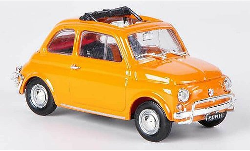 Fiat 500 L 1/43 Brumm orange apertoes tetto pieghevole 1968 modellini auto