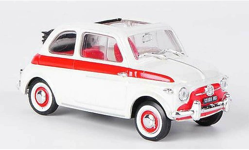 Fiat 500 Sport 1/43 Brumm zagato bianco/rosso apertoes tetto pieghevole 1957 modellini auto
