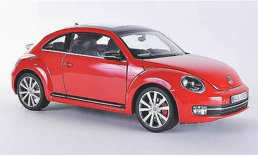 Volkswagen Beetle Base 1/18 Welly rosso/nero 2012 modellini auto